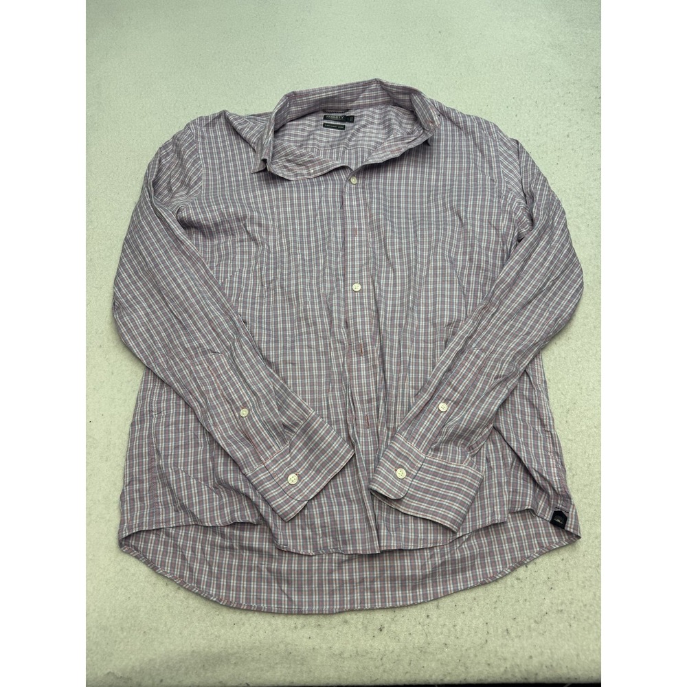 Faherty Shirt Mens Large Multicolor Plaid Long Sleeve Button Up Movement Stretch